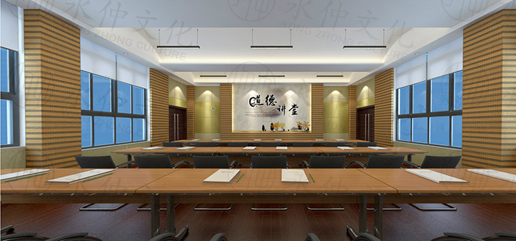 鄭州長(zhǎng)春路小學(xué)報(bào)告廳設(shè)計(jì)案例效果圖